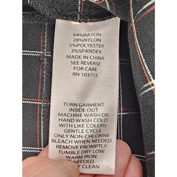 Nanette Lepore very black plaid statement trousers pants EUC s14 career casual - Picture 3 of 9